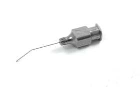 Air Injection Cannula, 27ga, Angled 45 Degrees Shaft, 8mm Tip To Bend, Polished Finish, Excluding Hub Overall Length 1-1/2" (37mm) 